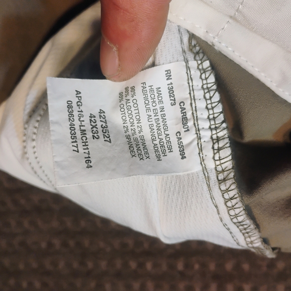 Lee Extreme Motion Pants Mens 42x32 Khaki Performance Stretch Pleated Golf Dress - Picture 8 of 13